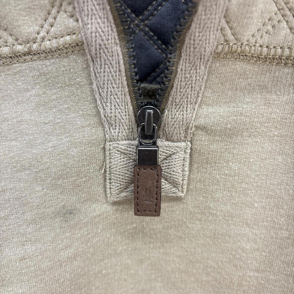 G.H. Bass & Co. Men's Quarter-Zip Fleece Pullover-Sz: XL- Clr: Taupe - Picture 3 of 6